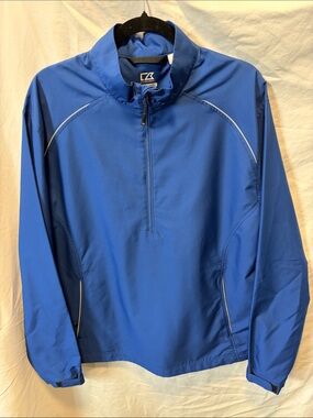 Men's Blue Half-Zip Windbreaker